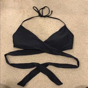Wrap bathing suit top